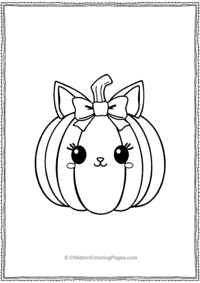 Cute-Pumpkin-WIth-A-Bow Free PDF Printable