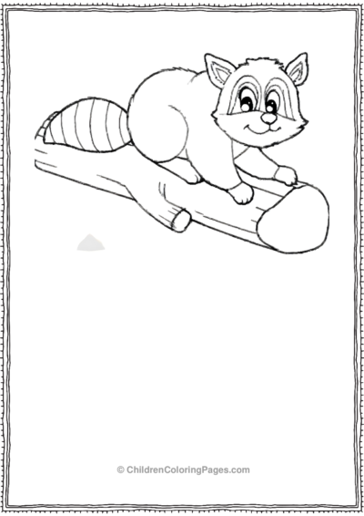 Cute-Raccoon-Sailing-On-A-Log Free PDF Printable