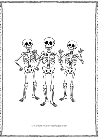 Cute-Skeleton-Dancing Free PDF Printable