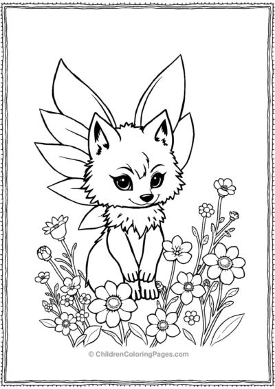 Cute-Werewolf-With-Fairy-Wings Free PDF Printable