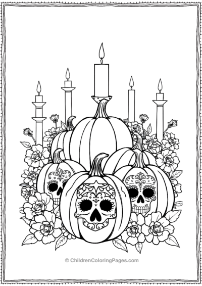 Day-of-the-Dead-Pumpkin-Altar Free PDF Printable