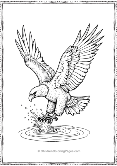 Detailed-Bald-Eagle-Swooping-Down-for-a-Catch Free PDF Printable