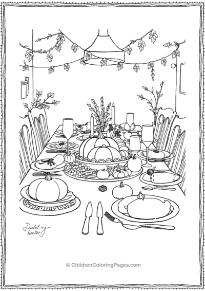 Detailed-thanksgiving-dinner-table-setup Free PDF Printable