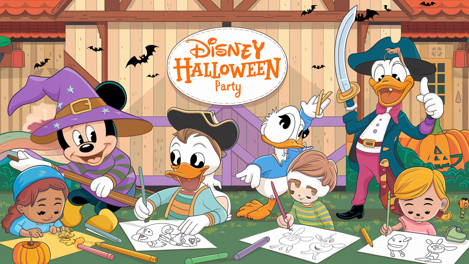 Disney Halloween Coloring Pages: Free Printables for Kids! 🧙‍♀️🎃