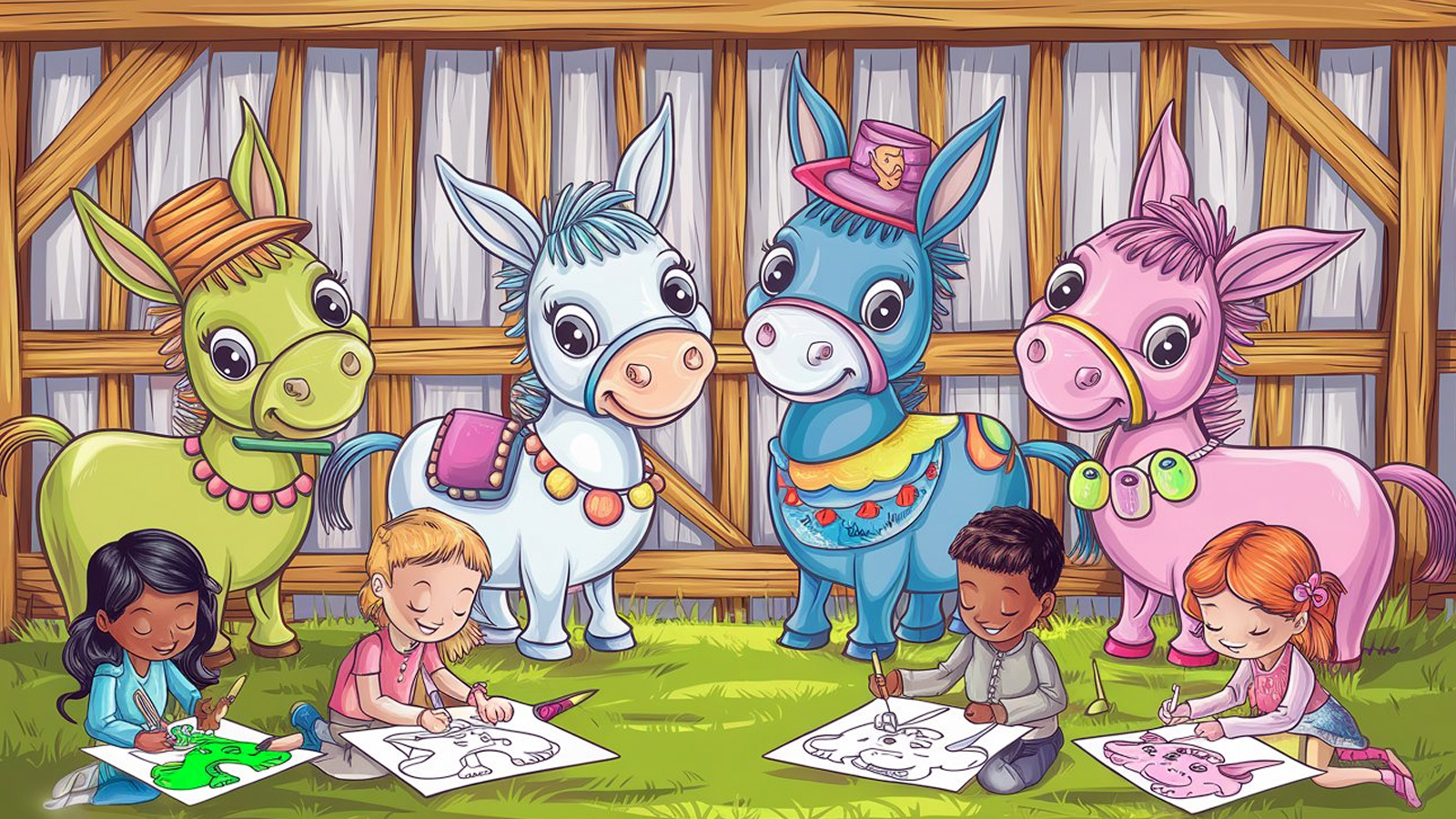 30 Donkey Coloring Pages: Free Pintable PDFs for Kids! 🐴🖍️