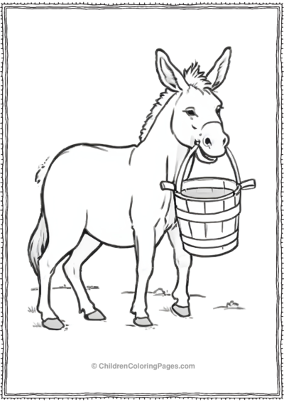 Donkey-Holding-A-Water-Bucket-In-Mouth-scaled Free PDF Printable