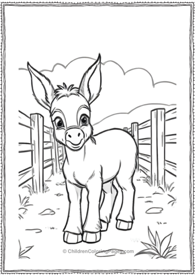 Donkey-In-A-Fenced-Filed-scaled Free PDF Printable