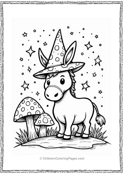 Donkey In A Magical Forest Free PDF Printable