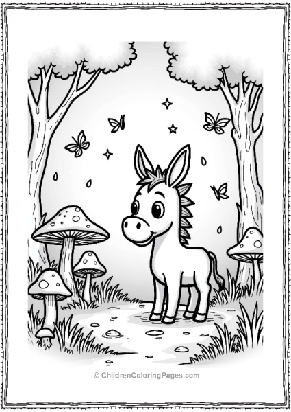 Donkey In An Enchanted Forest Free PDF Printable