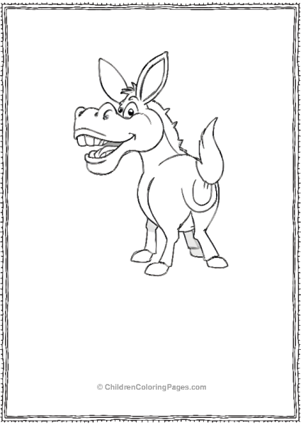 Donkey Looking Behind Scaled Free PDF Printable