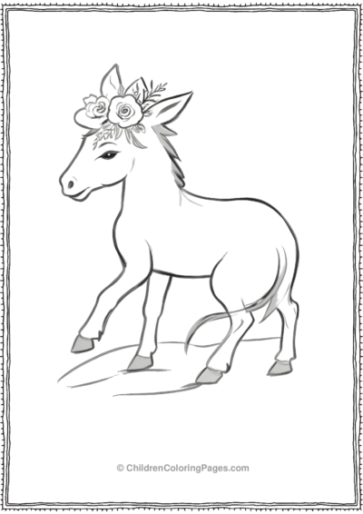 Donkey-Wearing-Flowers-scaled Free PDF Printable