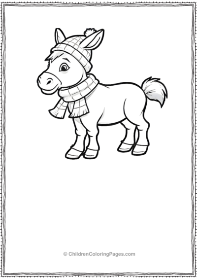 Donkey-Wearing-Muffler-scaled Free PDF Printable