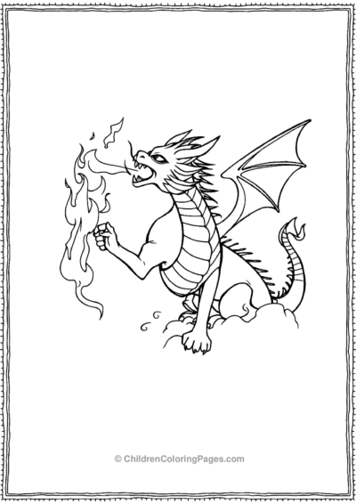 Dragon-Cat-Breathing-Fire Free PDF Printable