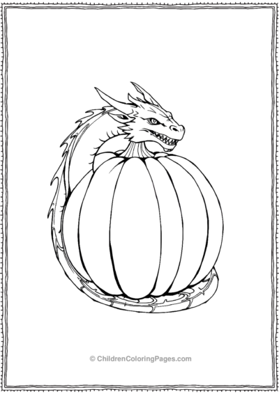 Dragon Curling A Pumpkin Free PDF Printable