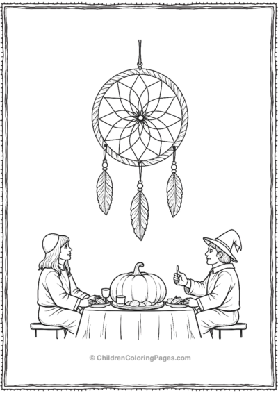 Dreamcatcher-Hanging-Over-A-Simple-Thanksgiving-Feast Free PDF Printable