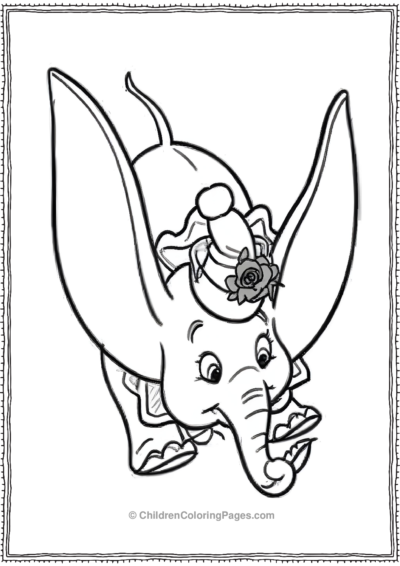 Dumbo-Flying-Down Free PDF Printable