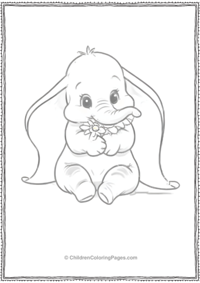 Dumbo-Holding-Flowers-scaled Free PDF Printable