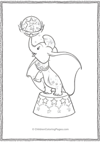 Dumbo-Playing-With-A-Ball-scaled Free PDF Printable