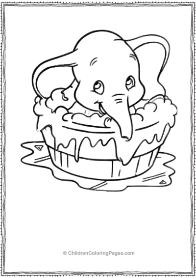 Dumbo-Taking-A-Bath-scaled Free PDF Printable