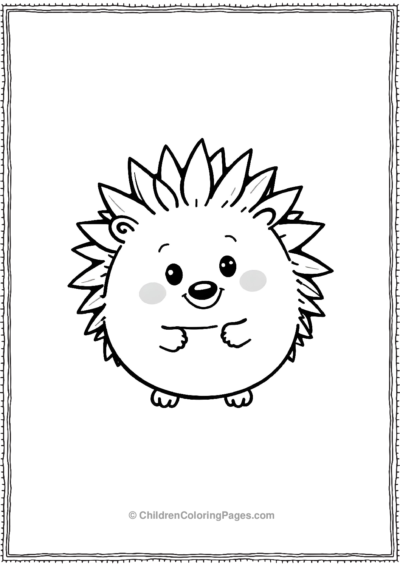 Easy-To-Color-Hedgehog Free PDF Printable