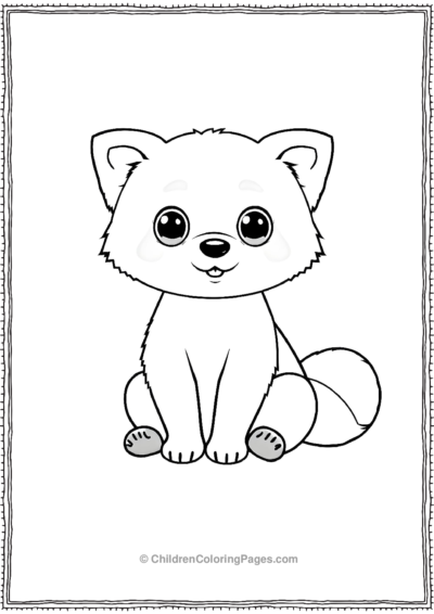 Easy-To-Color-Red-Panda Free PDF Printable