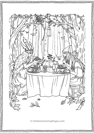 Fairies-At-A-Thanksgiving-Dinner Free PDF Printable