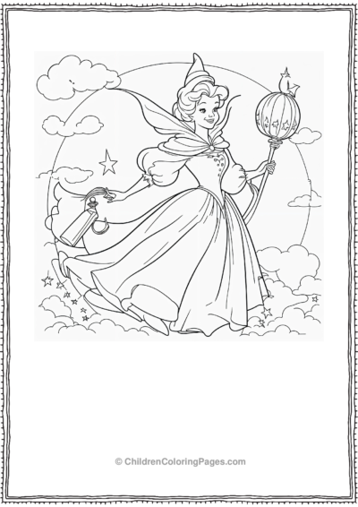 Fairy Godmother In A Witch Hat Free PDF Printable