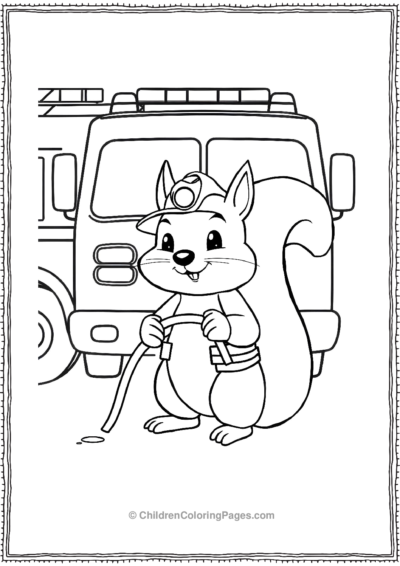 Firefighter-Squirrel Free PDF Printable