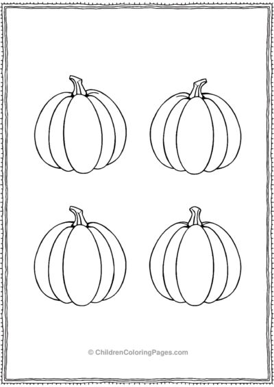 Four-Plain-Pumpkins Free PDF Printable