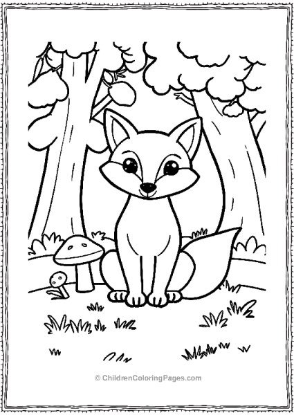 Fox In A Forest Free PDF Printable