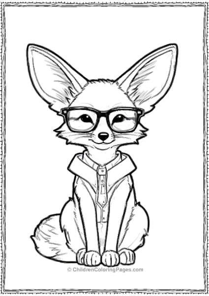 Fox Wearing Glasses Scaled Free PDF Printable