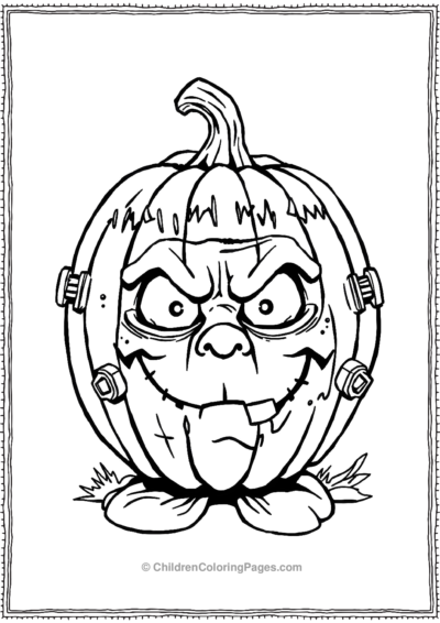 Frankenstein Jack O Lantern Free PDF Printable