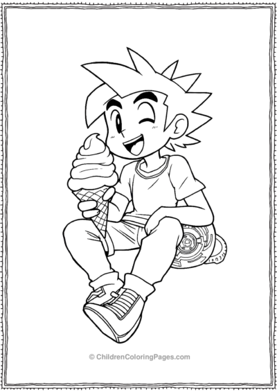 Free-De-La-Hoya-Eating-Ice-Cream Free PDF Printable