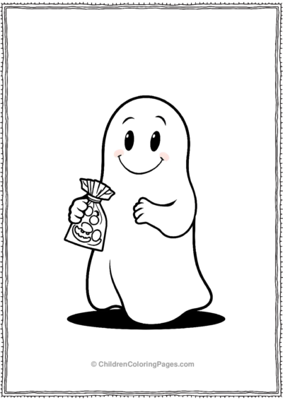 Friendly-Ghost-with-Candy-Bag Free PDF Printable