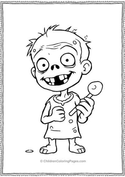 Friendly-Zombie-with-Candy Free PDF Printable