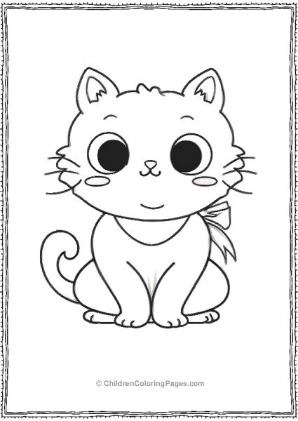 Front Facing Cat Scaled Free PDF Printable