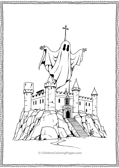 Ghost Hover Over An Ancient Castle Scaled Free PDF Printable