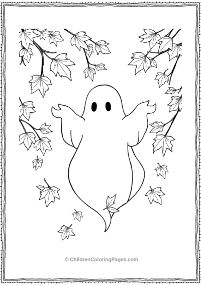 Ghost-With-Autumn-Leaves-scaled Free PDF Printable