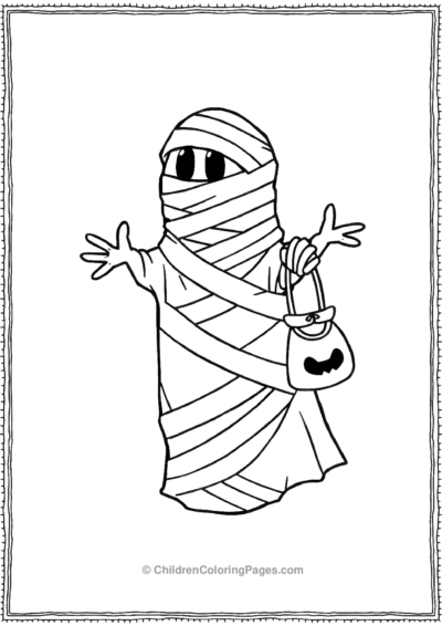 Ghost-Wrapped-In-A-Mummy-Bondage Free PDF Printable