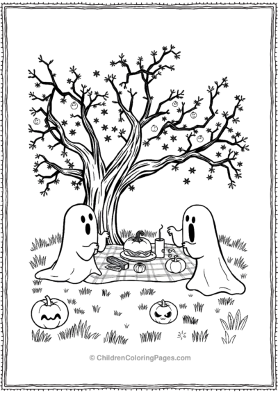 Ghosts-Having-Picnic Free PDF Printable