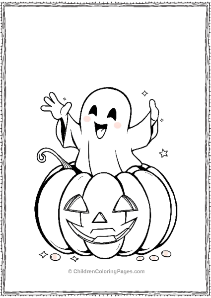 Ghosts Popping Out Of A Pumpkin Free PDF Printable