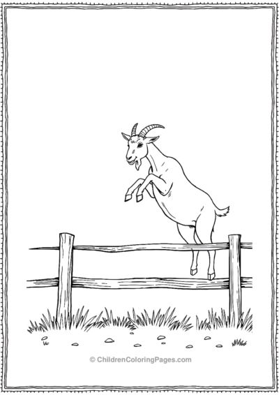 Goat-Jumping-Over-The-Fence Free PDF Printable