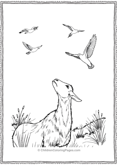 Goat-Looking-At-The-Sky Free PDF Printable