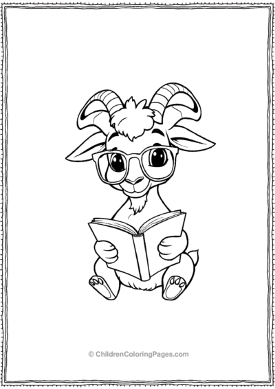 Goat-Reading-A-Book Free PDF Printable