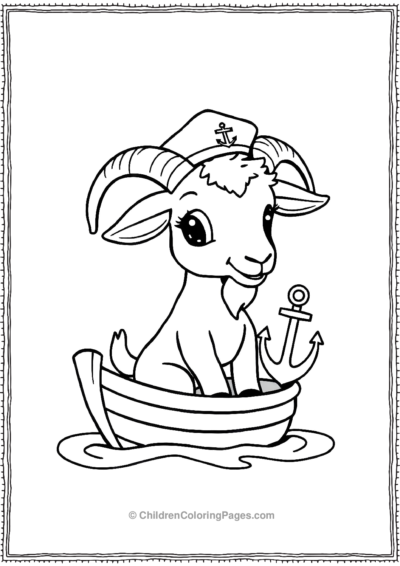 Goat-Sailing-In-A-Boat Free PDF Printable