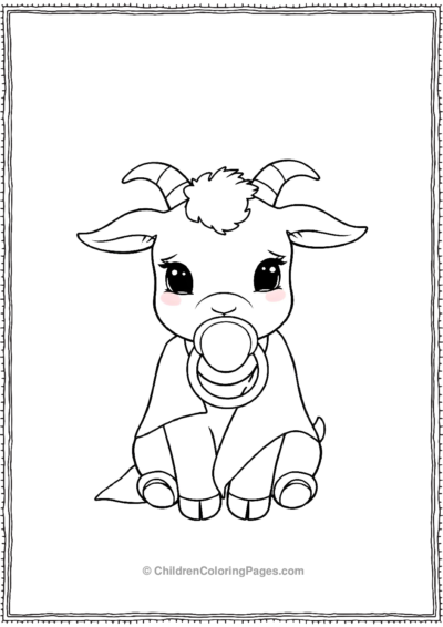 Goat-With-A-Pacifier Free PDF Printable