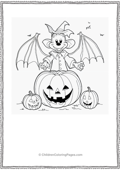 Goofy In A Bat Costume Free PDF Printable