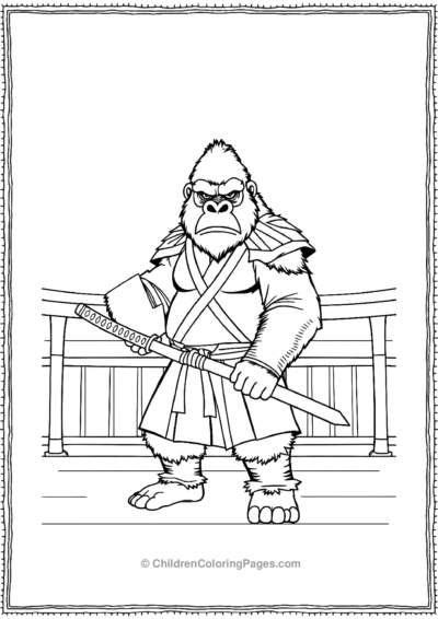 Gorilla-As-A-Samurai Free PDF Printable