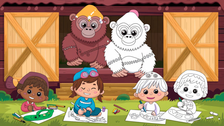 Gorilla Coloring Pages