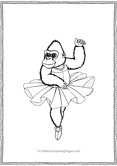 Gorilla-Dressed-As-A-Ballerina-scaled Free PDF Printable